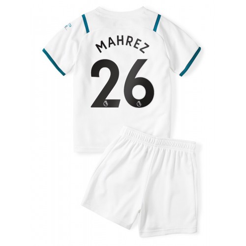 Manchester City Dres Riyad Mahrez 26 Dječji Gostujući 2021/22 Kratkih Rukava Manchester City Dres Riyad Mahrez 26 Dječji Gostujući 2021/22 Kratkih Rukava